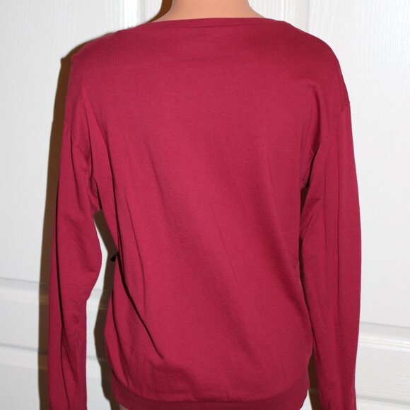 NWT! Fun H&M SIZE SMALL Red & Black Sugar Skull Casual Wear Weekend Top - Picture 6 of 7